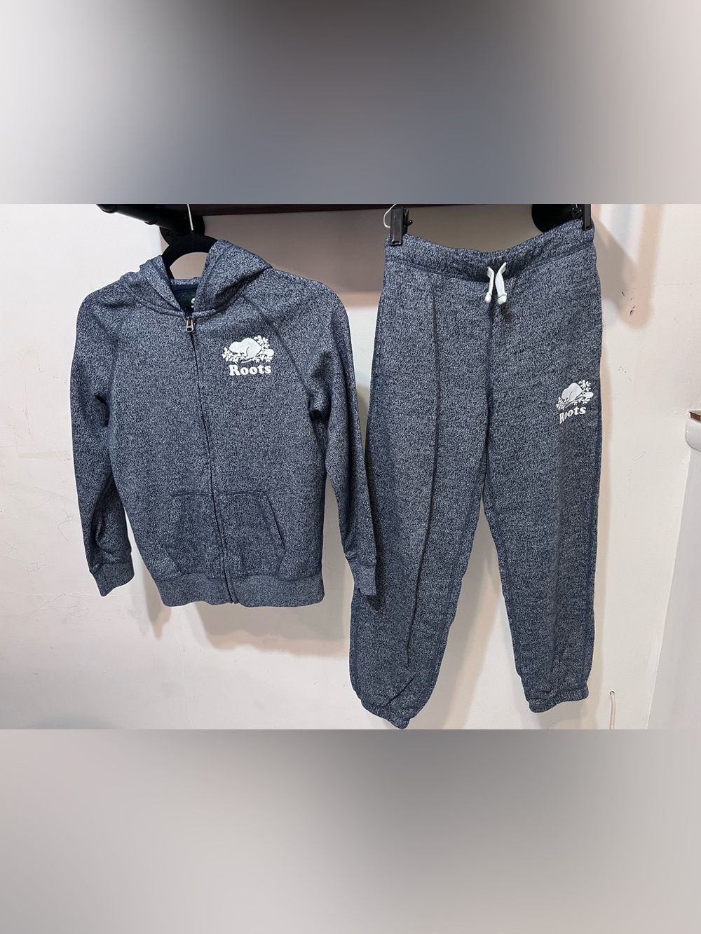 Roots Kids Navy Blue Matching Sweatsuit Set | Size 9–10 | Like New